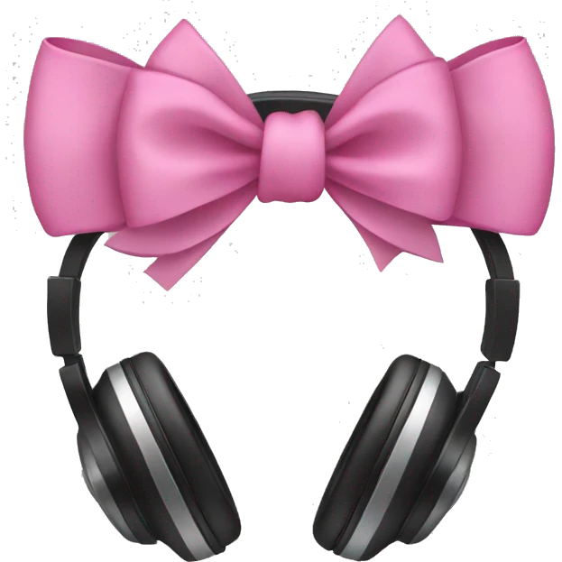Headphones with bows emoji