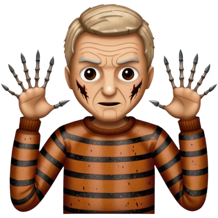 glitter freddy krueger emoji