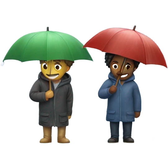friends playing down of the rain  emoji