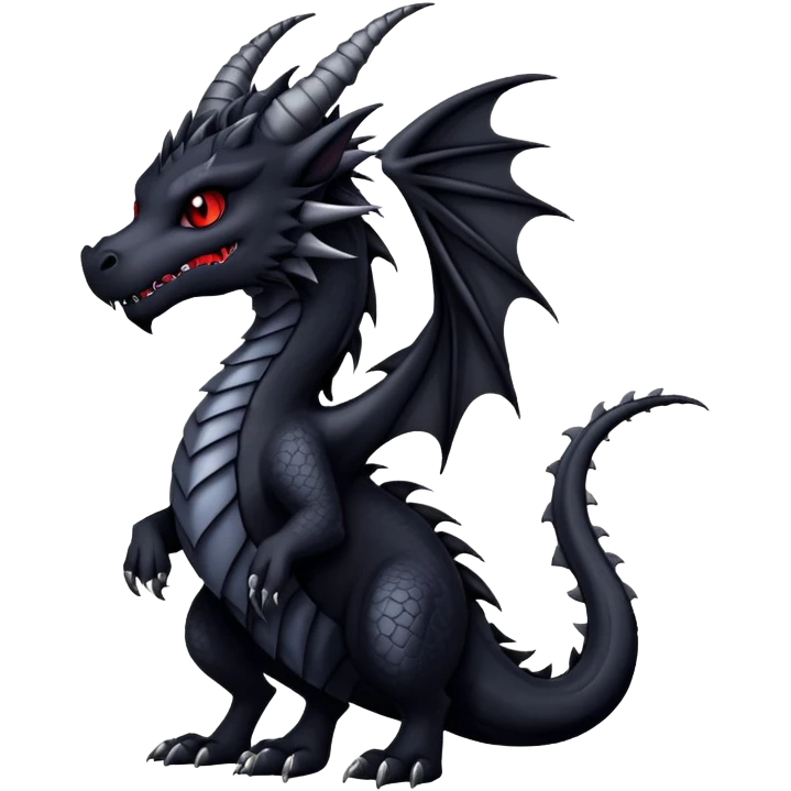 Gothic Badass Edgy Dark Mysterious Mystical Dragon-Beast-Fursona emoji