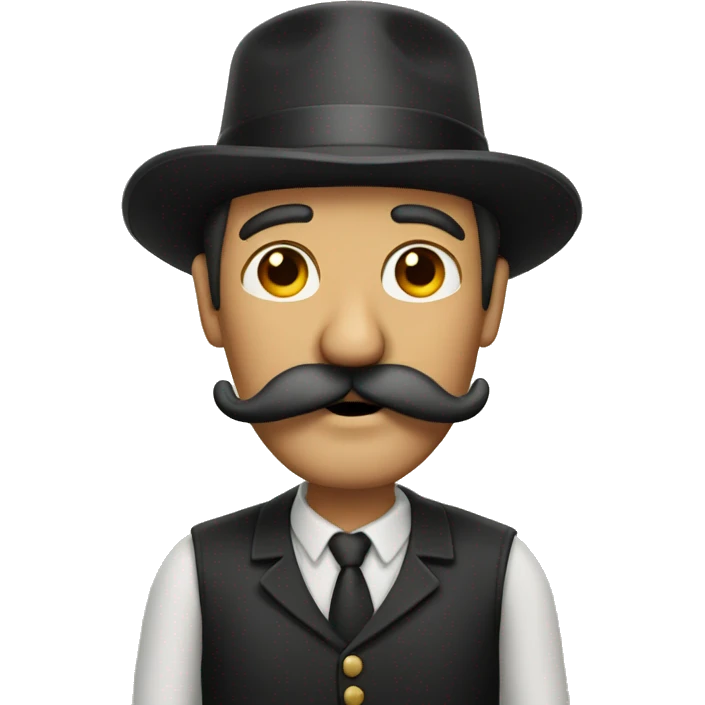 Man big handlebar moustache  emoji
