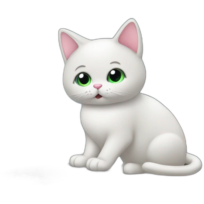 Cat with computer nice background emoji