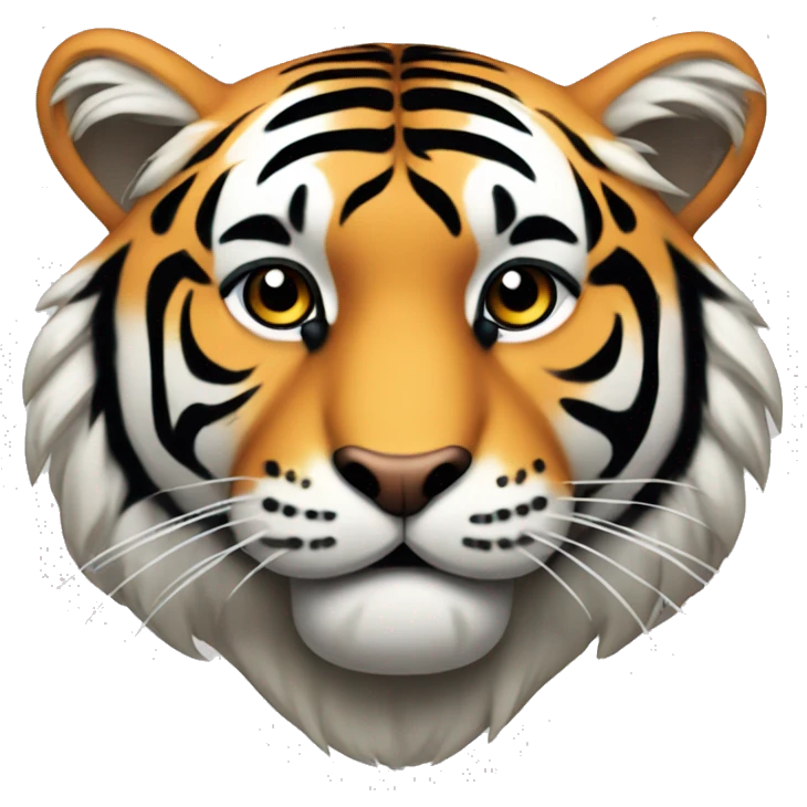 a dull, cute and classy tiger emoji