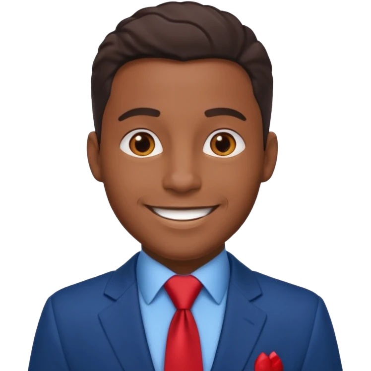 cool happy professional black male lawyer emoji