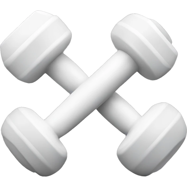 White dumbbells emoji