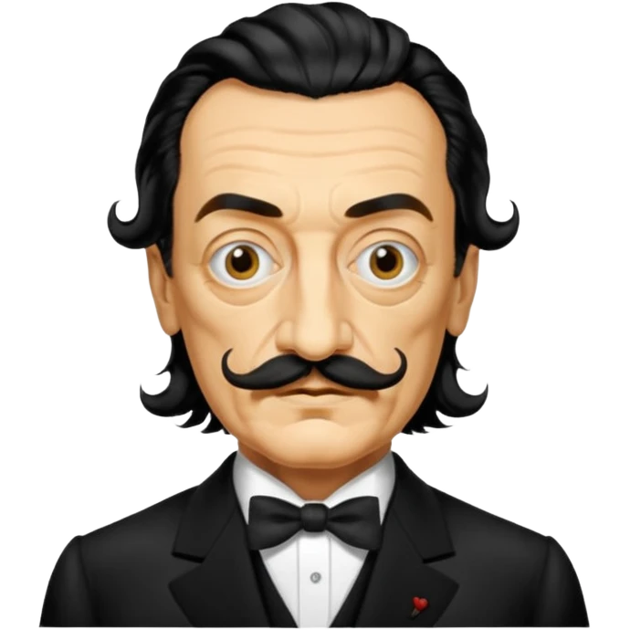 Fais-moi un masque de Salvador Dali d'une manière réaliste, la même série que La Casa de Papel emoji