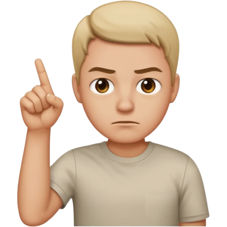 Emoji pointing behind itself with an unamused face emoji