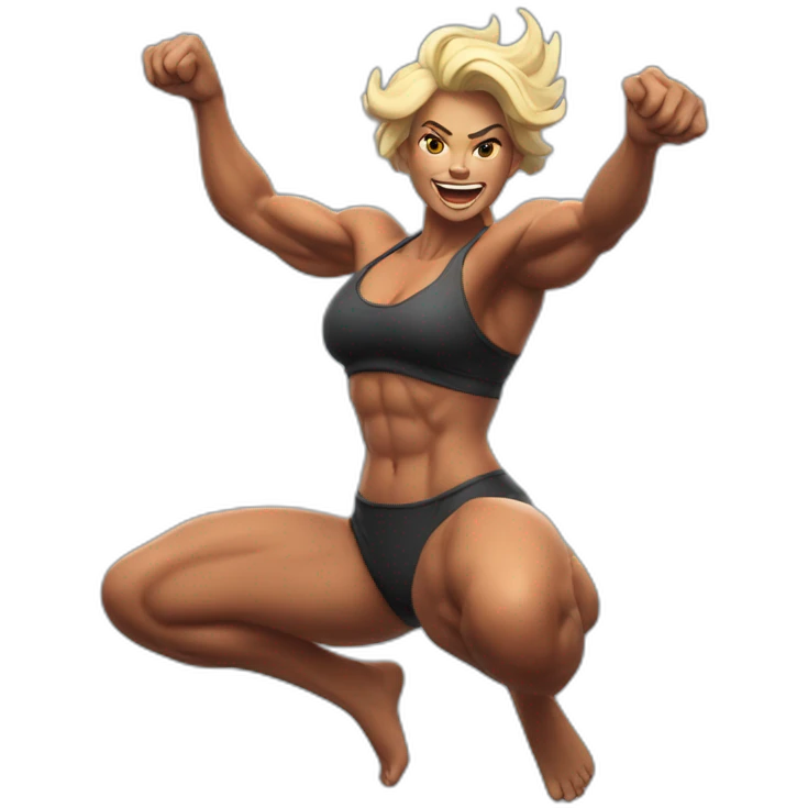 muscle witch raise jump high emoji