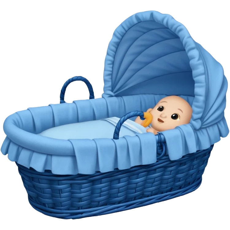 blue baby bassinet emoji