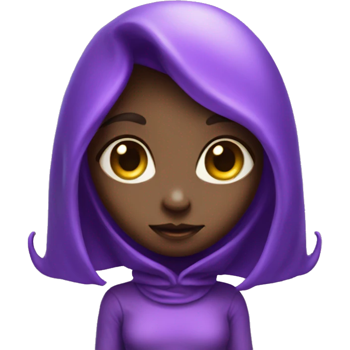 Cute purple alien girl emoji