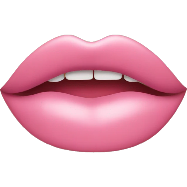 Pink lips emoji