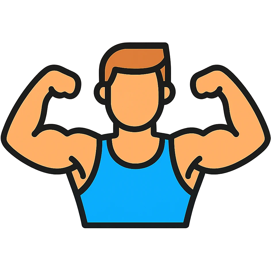  a very strong sportsman boasting his huge arm muscles emoji