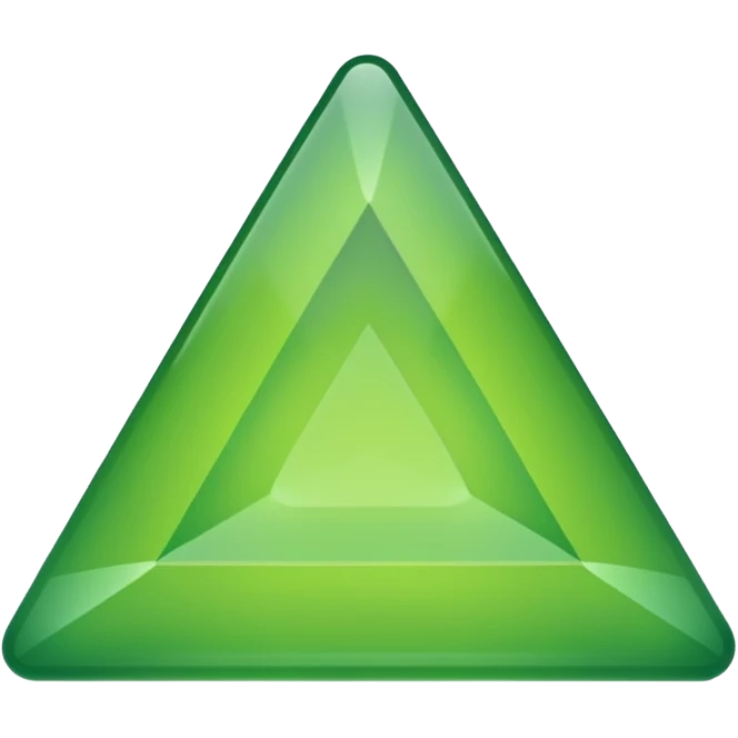 A green upside down triangle emoji