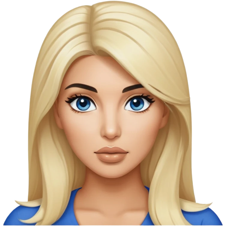 kim kardashian blonde hair blue eyes emoji