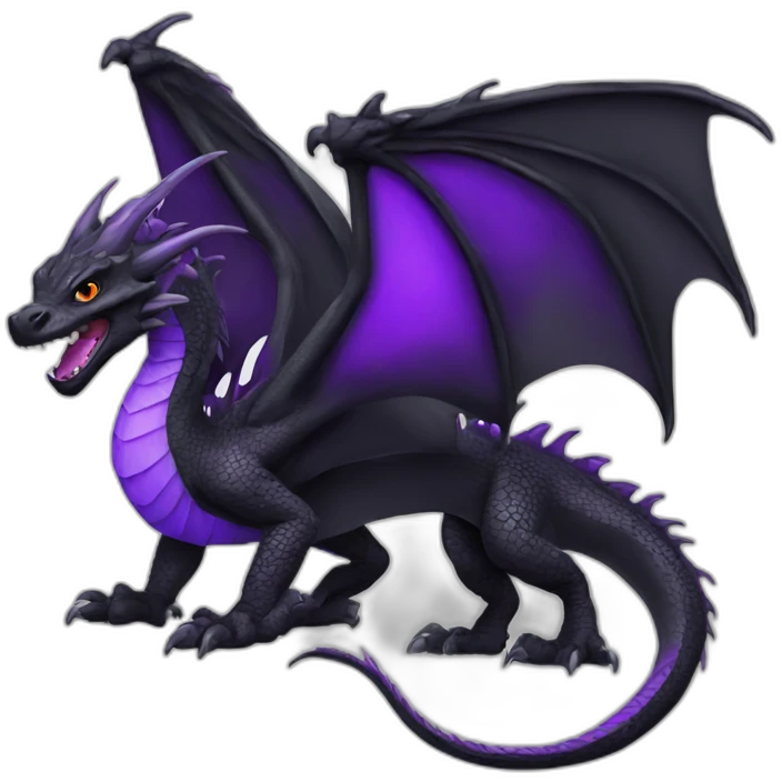 dragon black and purple emoji
