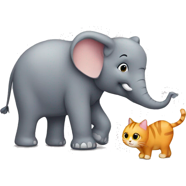 Elephant with cat emoji
