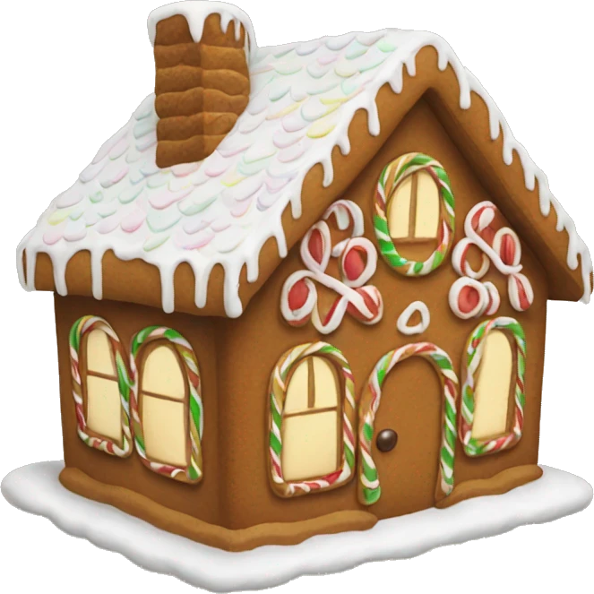 gingerbread house emoji
