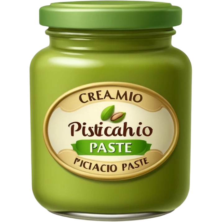 a small jar of creamy pistachio paste emoji