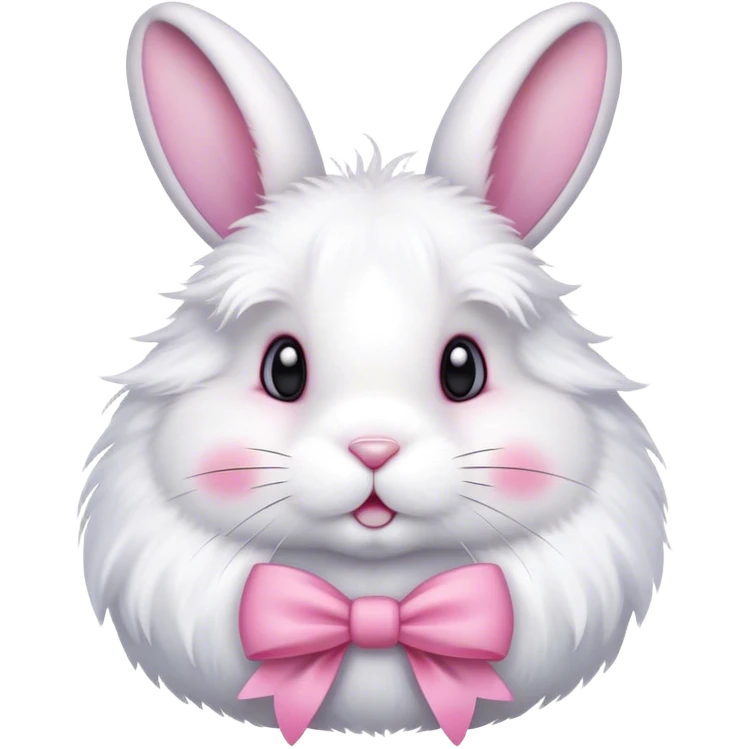 A bunny with a pink bow emoji