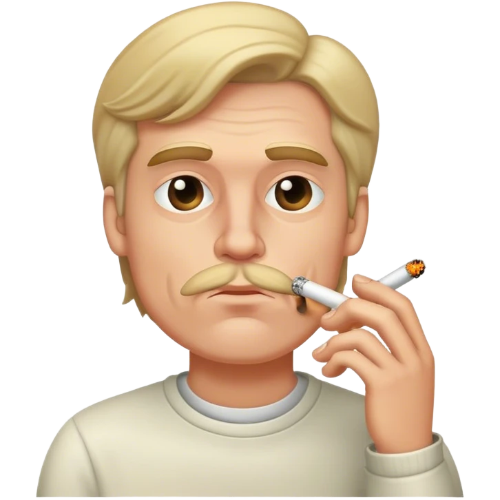 White guy smoking  emoji