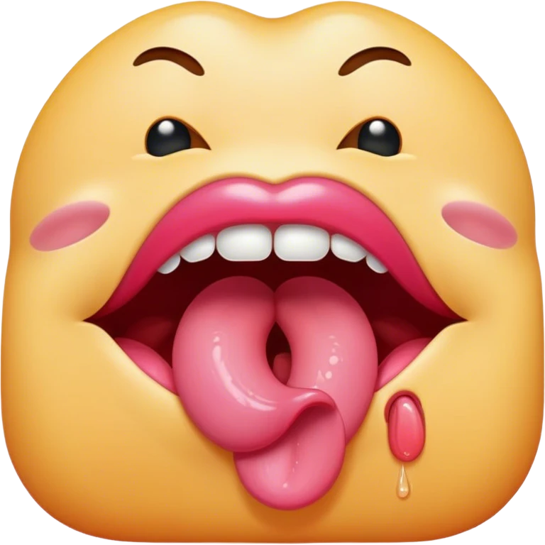 Kissing tongue emoji
