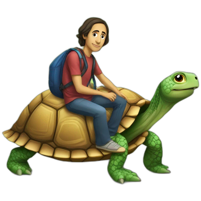 zemmour sur une tortue emoji