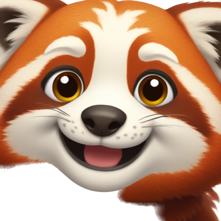 Red panda smiling emoji