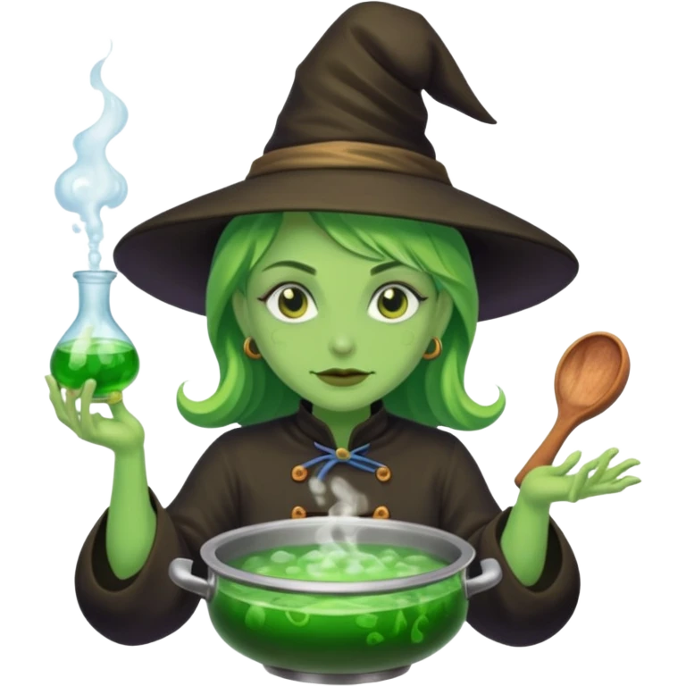 green witch cooking potion emoji