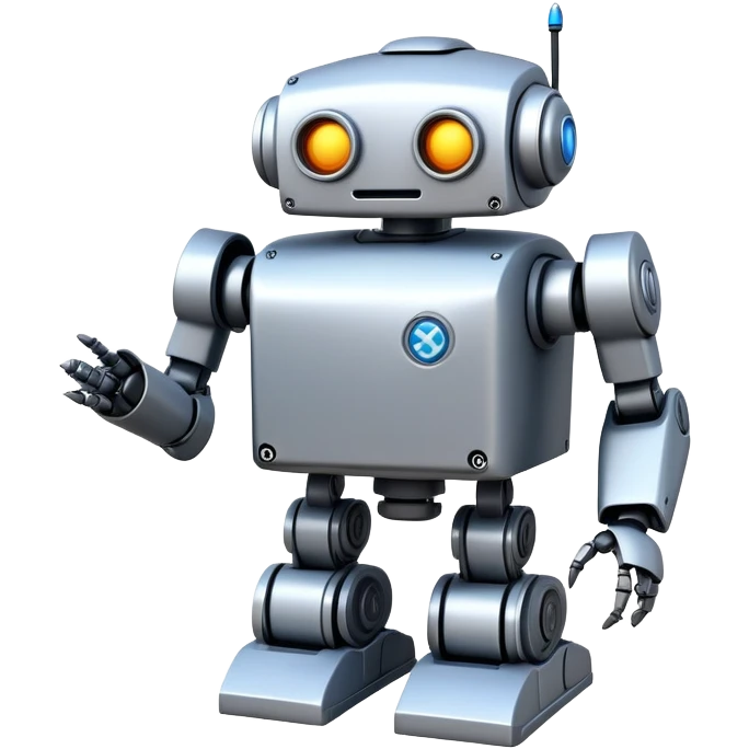 A sturdy, reliable robot with reinforced metal parts and excellent construction. High-quality, durable robot that never breaks down. emoji