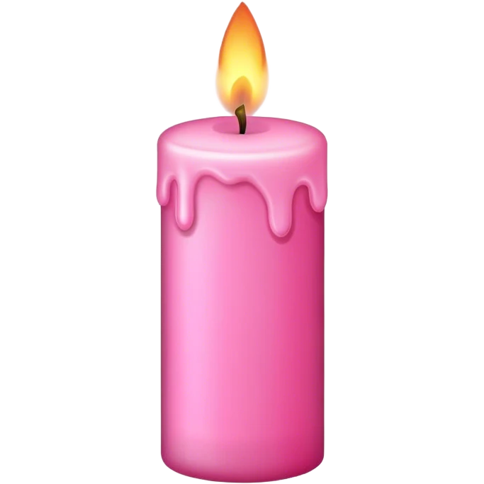 Pink candle light emoji
