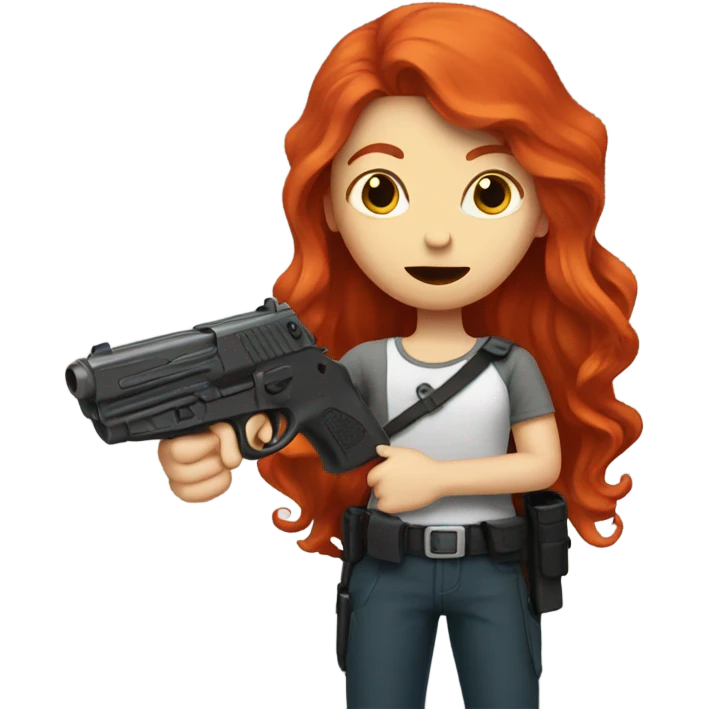 Red head with a pistol  emoji