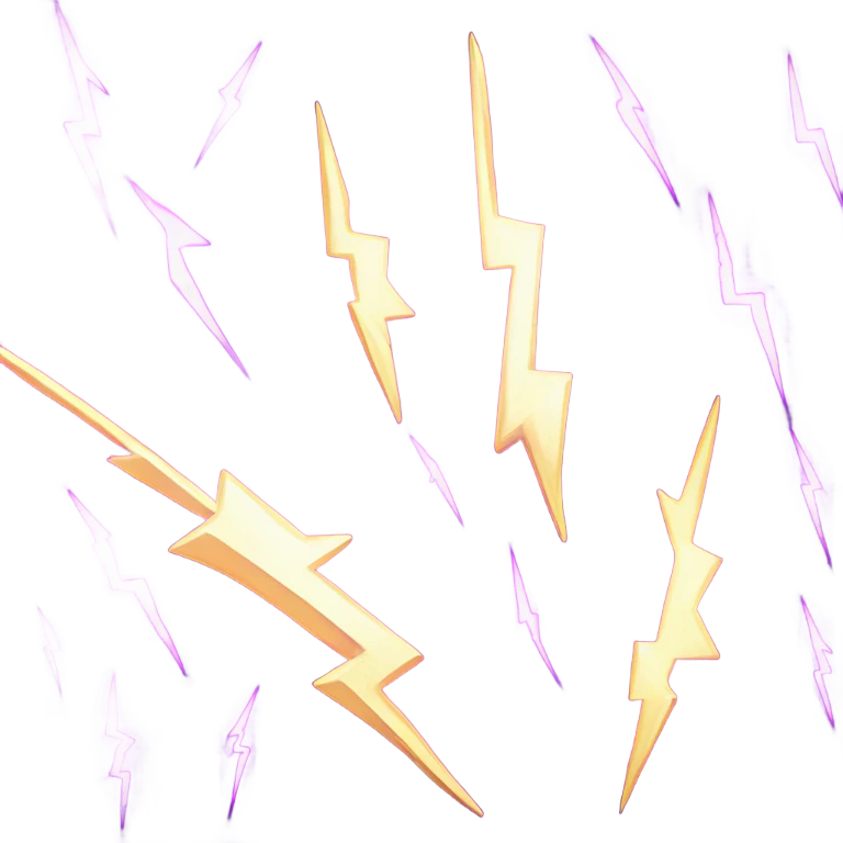 Purple lightning glowing purple emoji