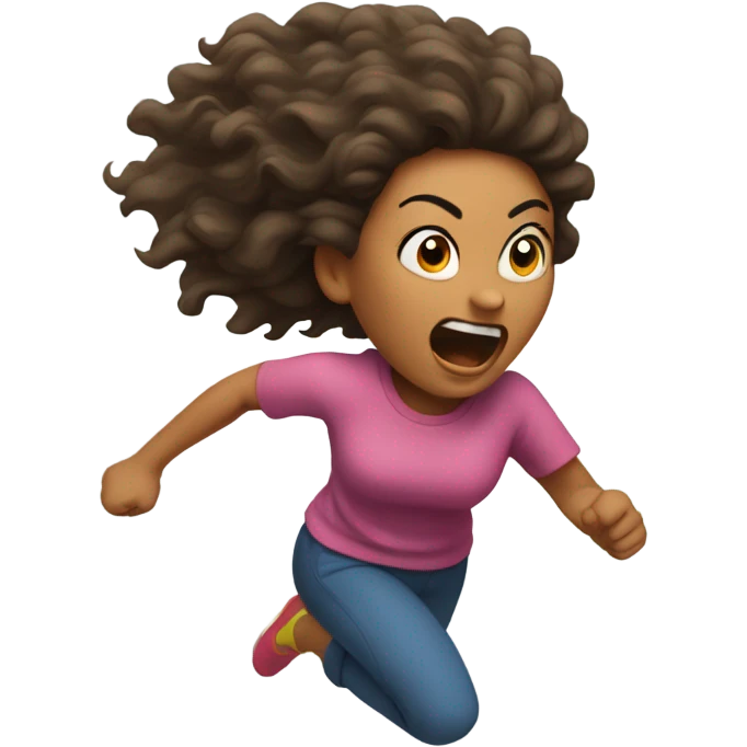 Crazy lady running in circles emoji