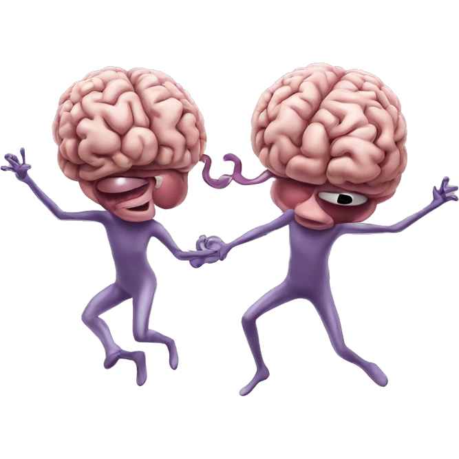 Last two brain cells dancing emoji