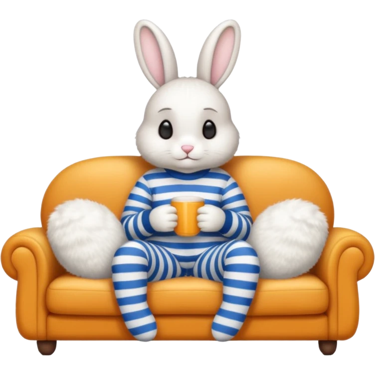 🐰🛋️🧦 Lazy cozy bunny emoji