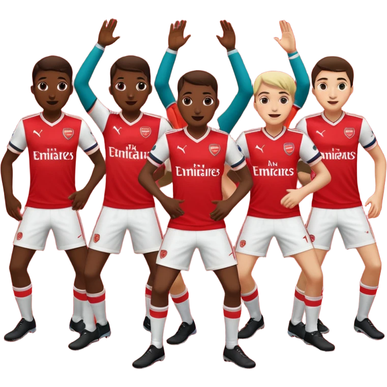 Arsenal fans dancing in Abuja emoji