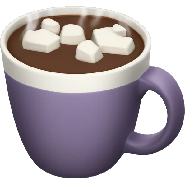 A winter cup of hot chocolate emoji