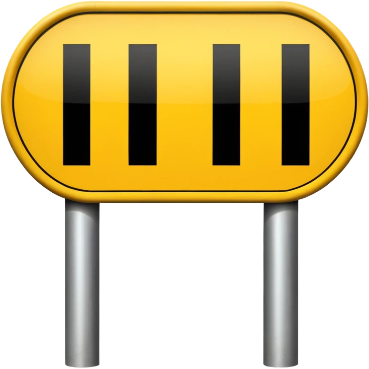 cylindrical  road sign  emoji