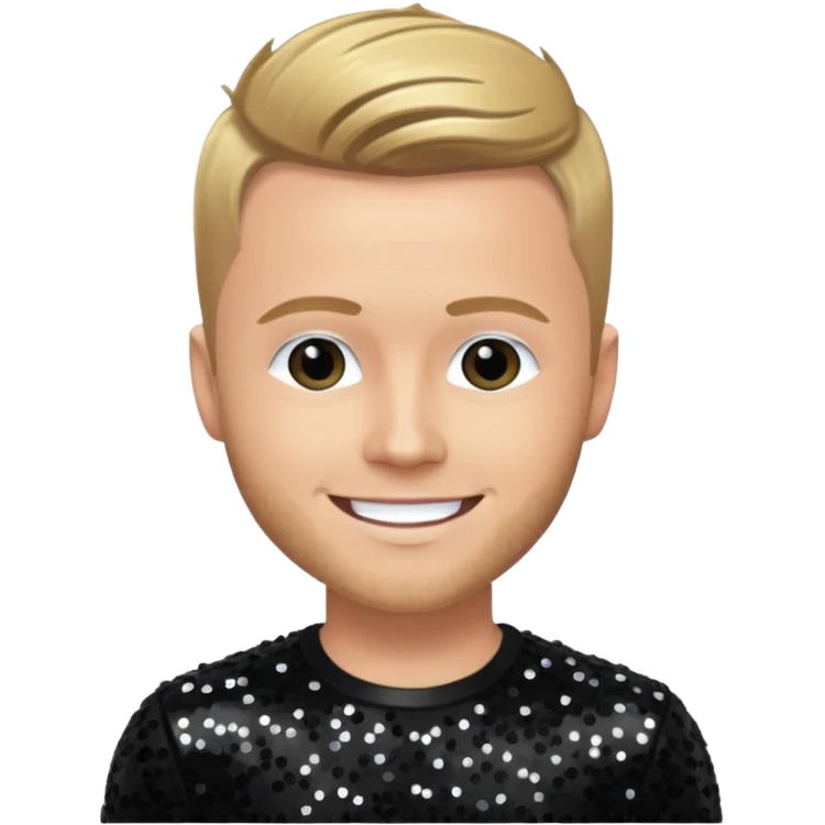 Nicky Byrne from Westlife with black sequin outfit emoji