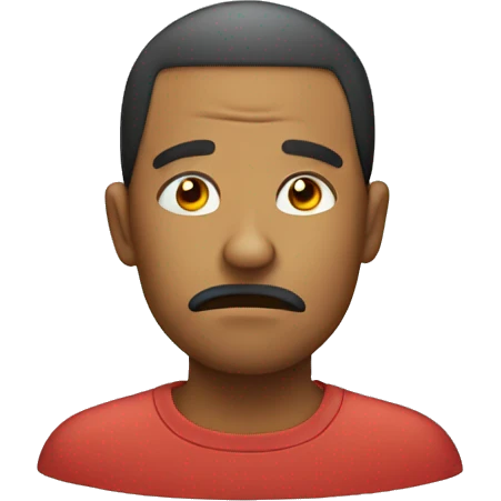 A circle emoji with a disappointed face emoji