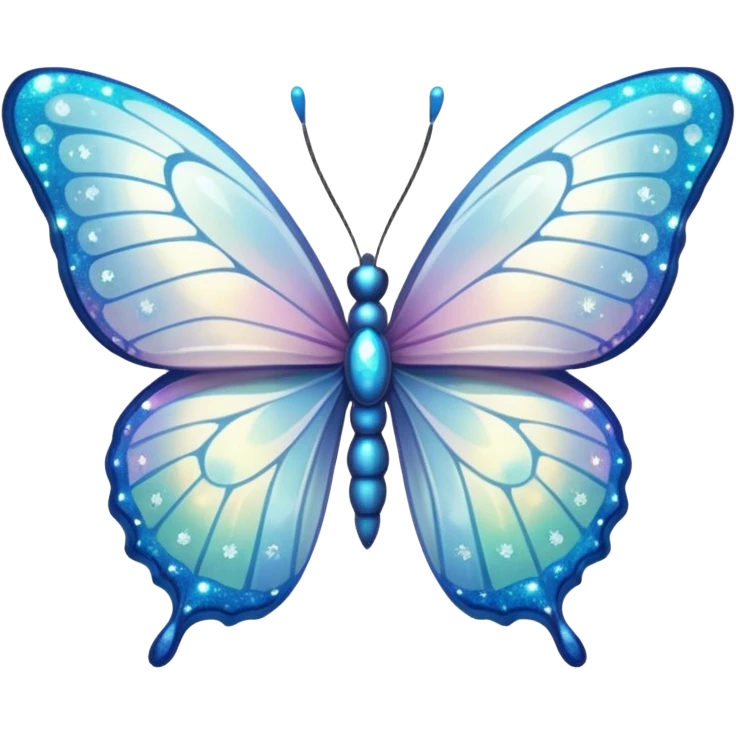 white sparkly butterfly emoji
