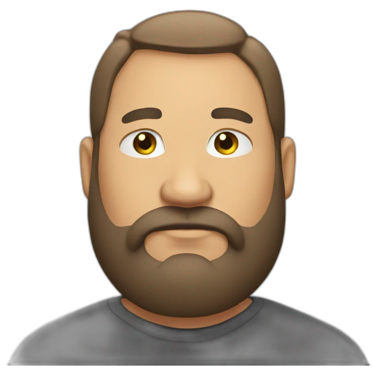 Beard fat man emoji