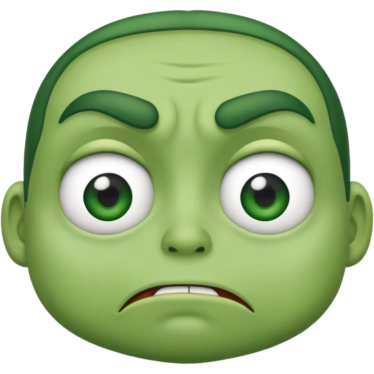 disgusted face with green tint emoji