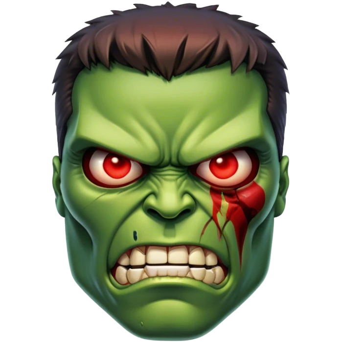 Terminator Hulk Face red eye emoji