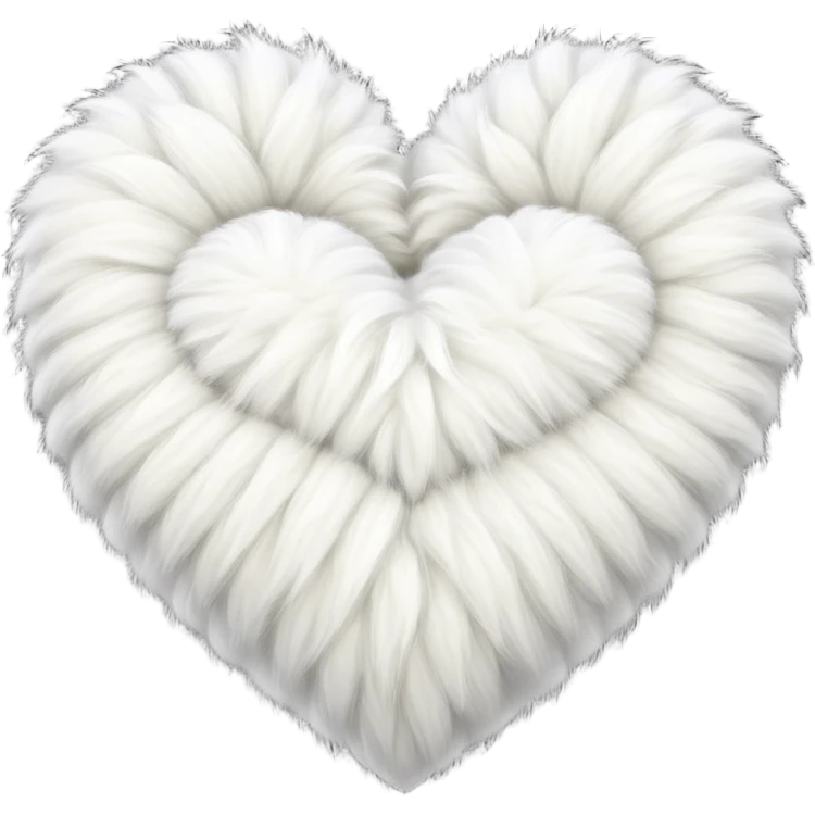 white fur heart, large clumps of wool emoji