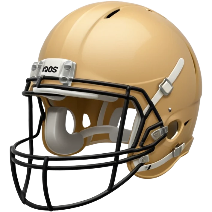 College football player helmet in light tan color  emoji