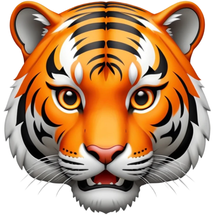 Roaring tiger face emoji