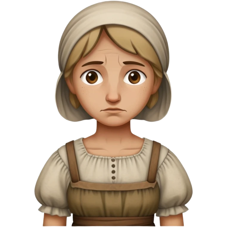 Peasant woman sad emoji