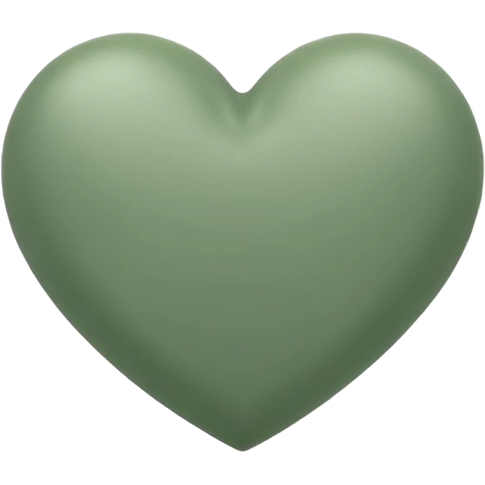 Sage green heart  emoji