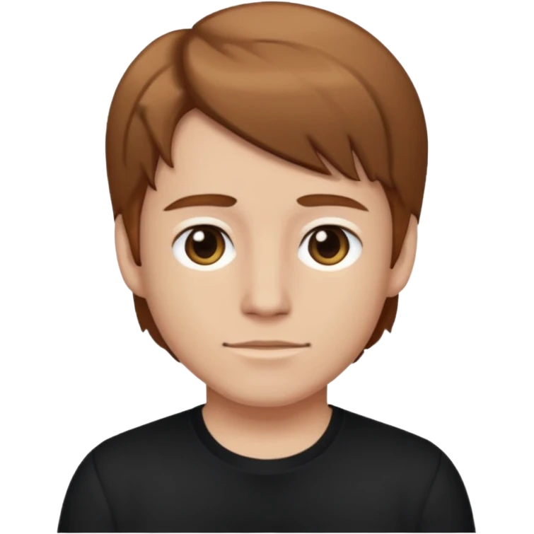 8-BitRyan with light brown hair, black shirt emoji